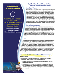 Image of Photovoltaic Cell Procurement one-page summary